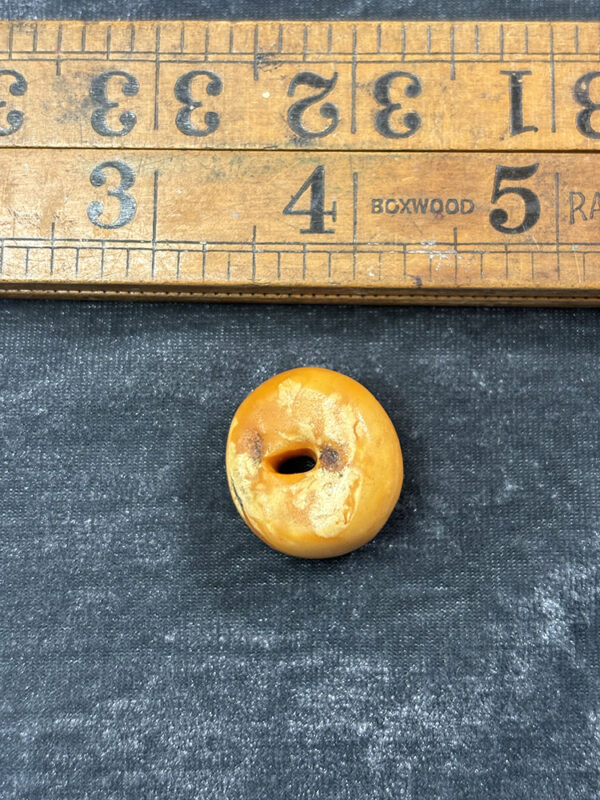 Natural Fossilized Amber Bead - Image 4