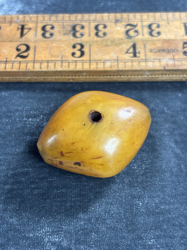 Large Antique Phenolic Resin Amber Bead - Image 4