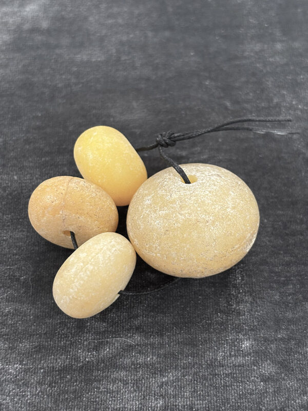 Vintage Pale Yellow Faux Amber Beads - Image 2