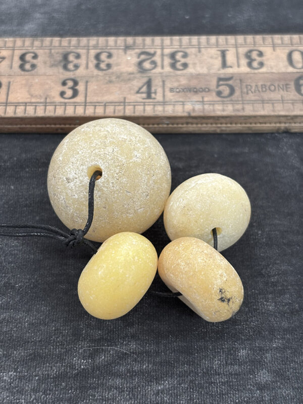 Vintage Pale Yellow Faux Amber Beads - Image 5