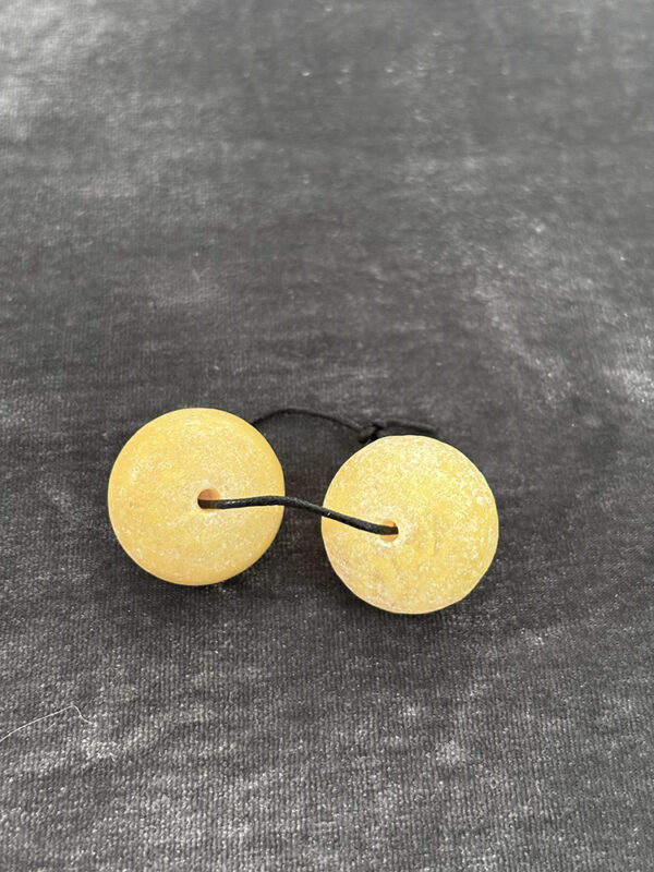 Vintage Pale Yellow Faux Amber Beads - Image 2