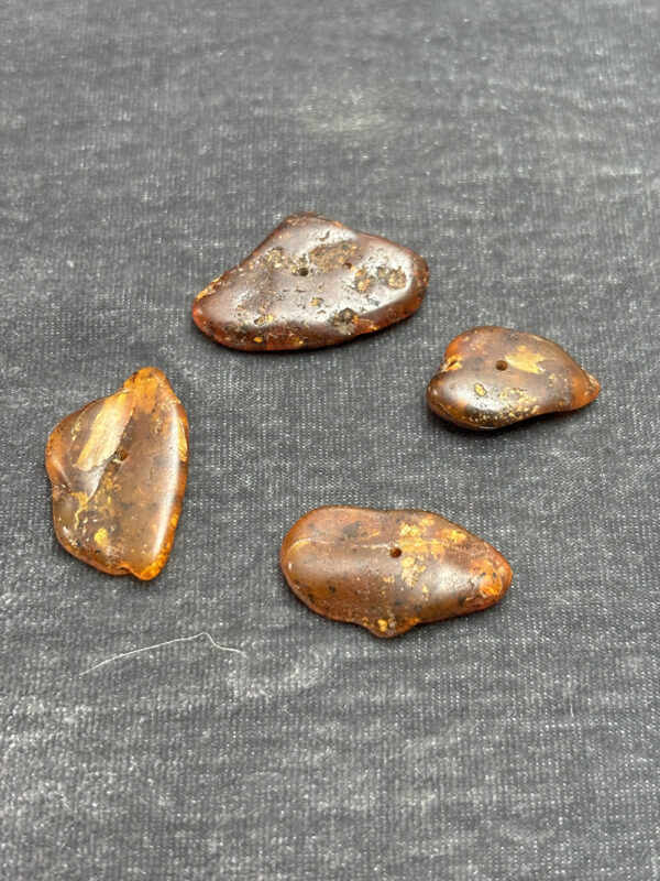 Natural Fossilized Amber Beads - Image 2