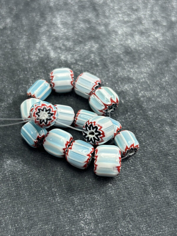 Light Blue Rosetta 4-layer Chevron Beads - Image 4